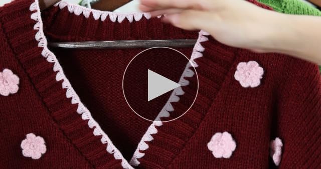 OHGA FLOWER KNIT PULLOVER ブラック OHGA FLOWER KNIT PULLOVER ブラック